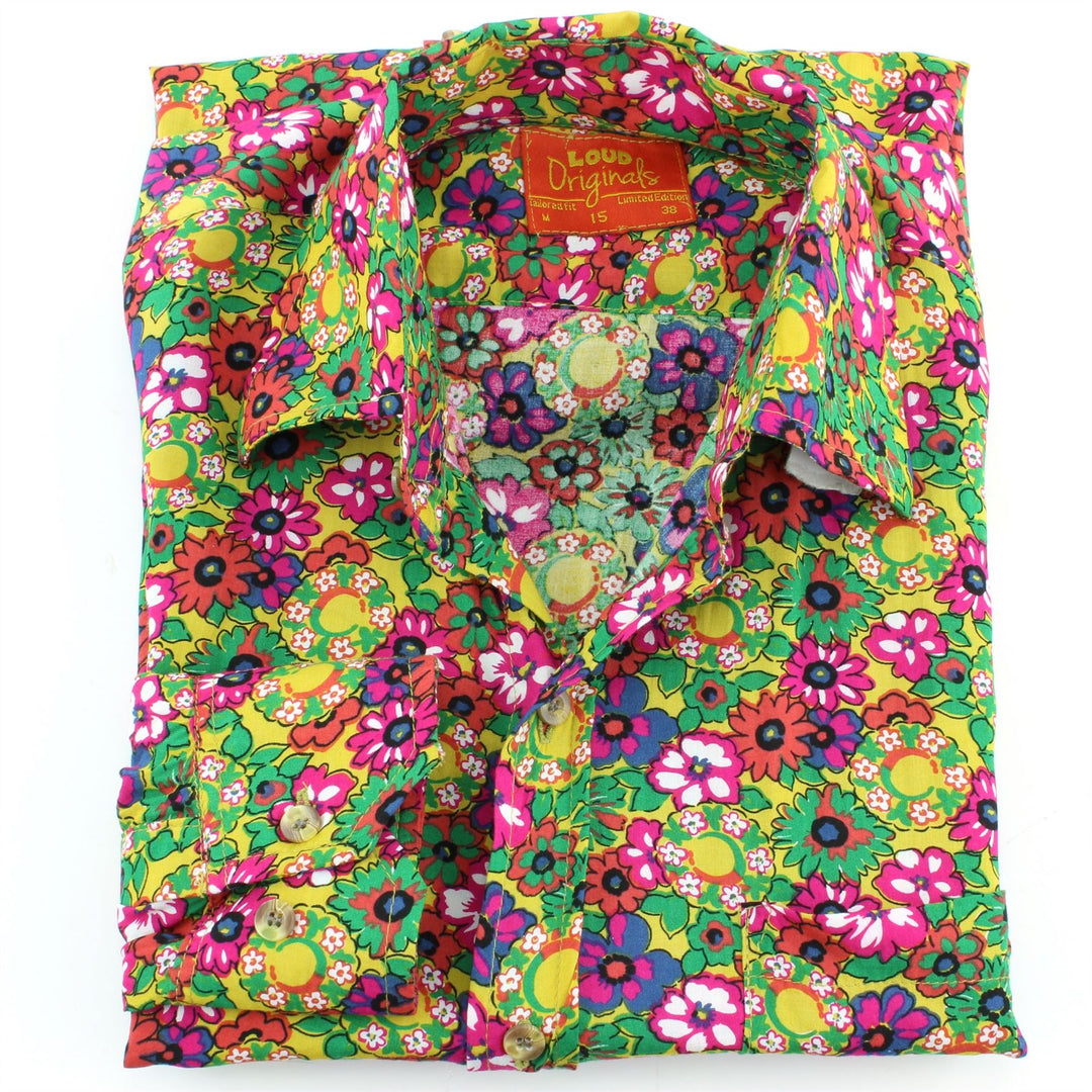 Tailored Fit Long Sleeve Shirt - Multi-coloured Floral