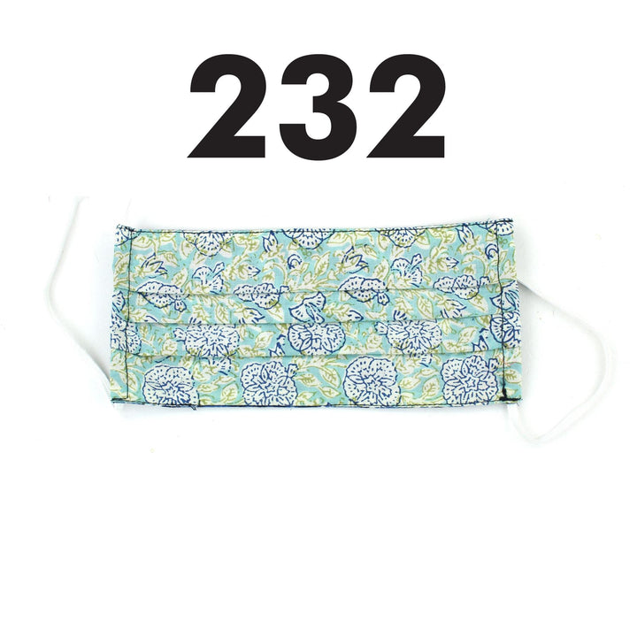 100% Cotton Handmade Pleated Face-Mask
