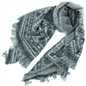 Woven Wool Aztec Scarf - Grey