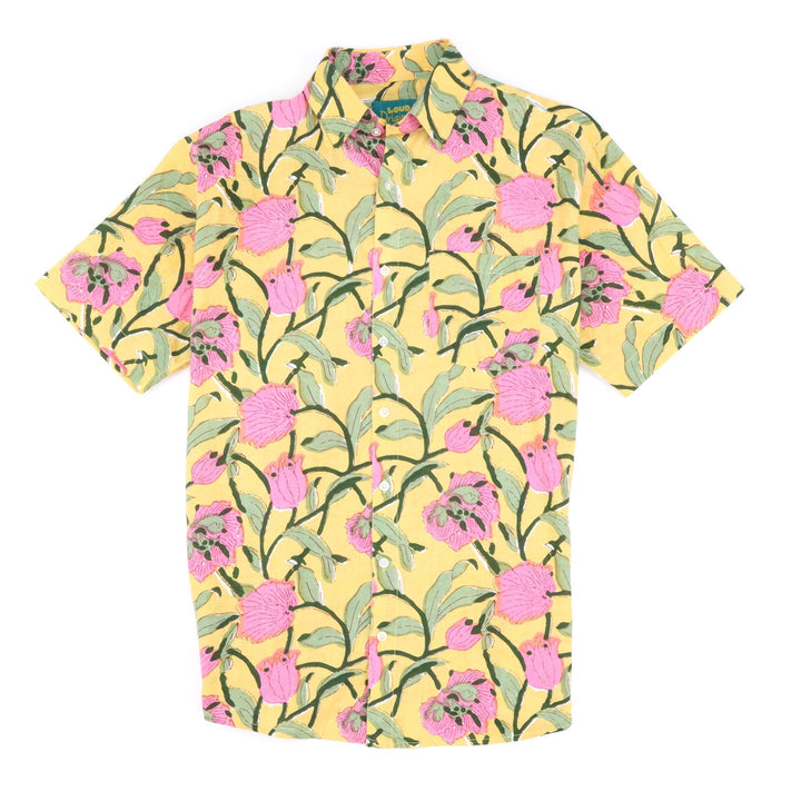 Regular Fit Short Sleeve Shirt - Sunburst Petals