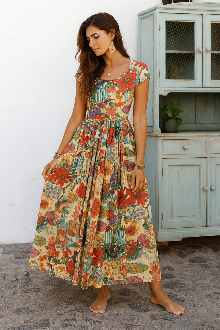 Tea Dress - Japanese Floral