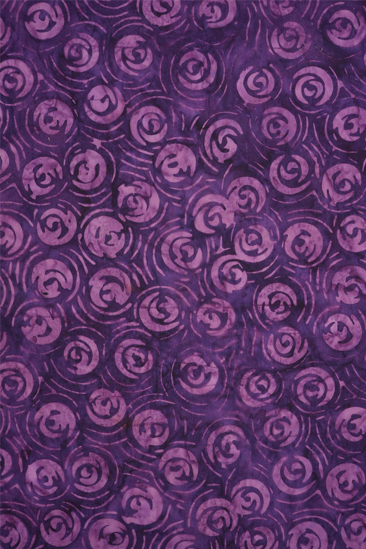 Regular Fit Long Sleeve Shirt - Random Mixed Panel Batik Purple