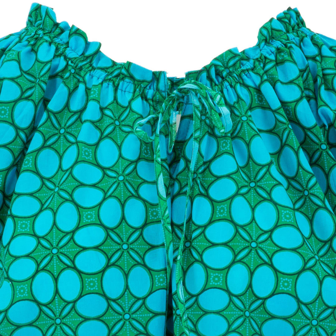Tie Front Summer Dress - Geo Delight