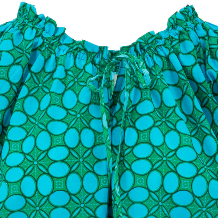 Tie Front Summer Dress - Geo Delight