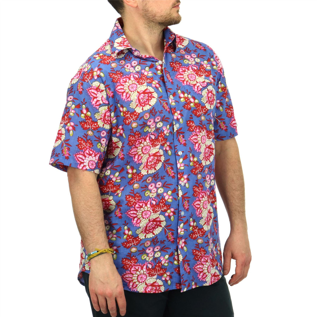 Regular Fit Short Sleeve Shirt - Berry Blossom Breeze