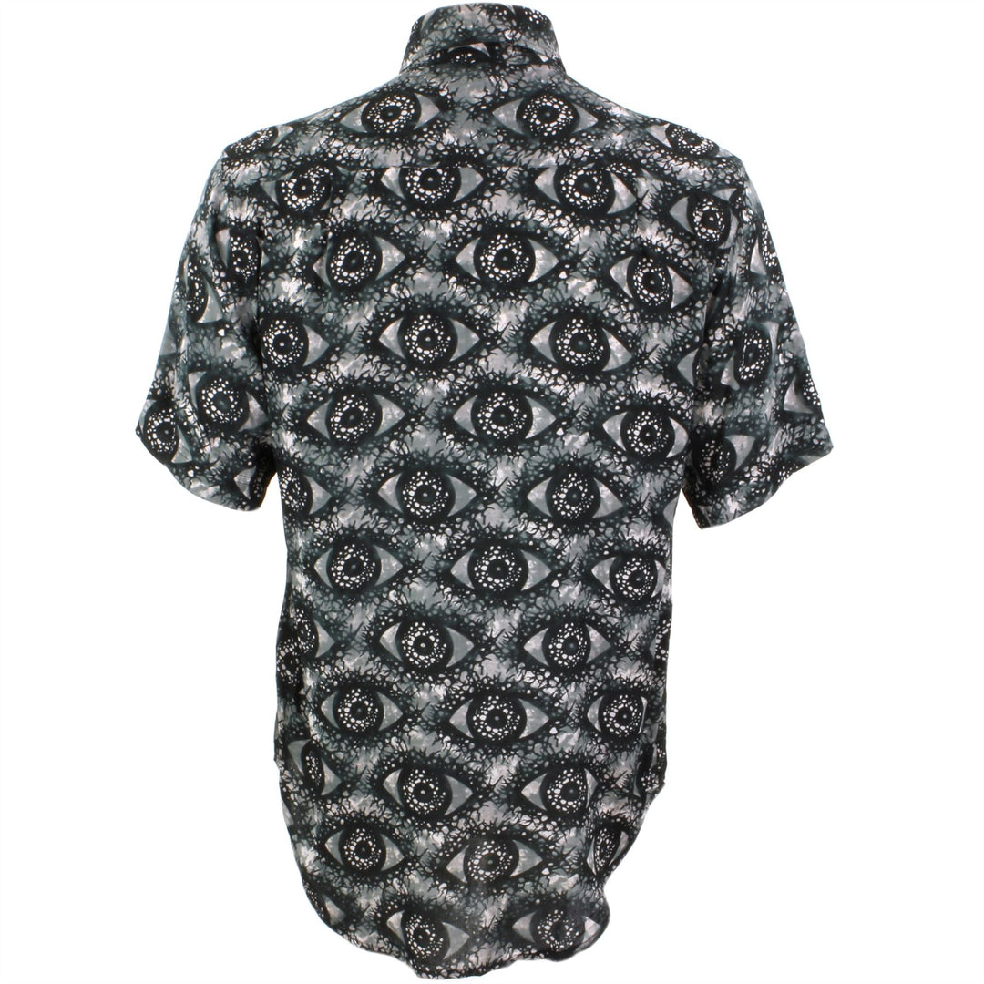 Regular Fit Short Sleeve Shirt - Black & Grey Eyes