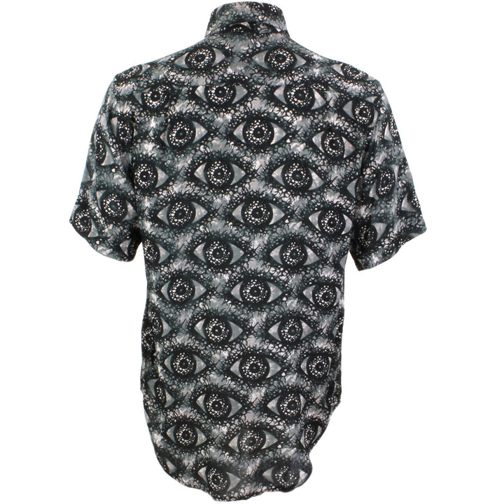 Regular Fit Short Sleeve Shirt - Black & Grey Eyes