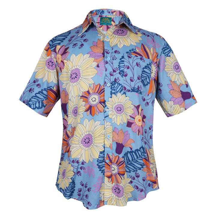 Regular Fit Short Sleeve Shirt - Pastel Botanica