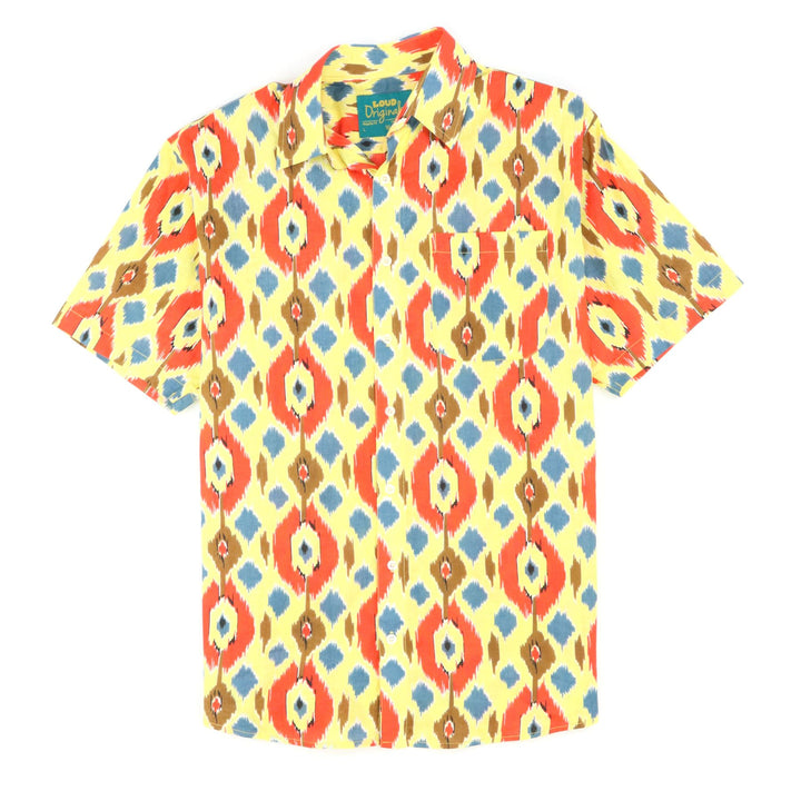Regular Fit Short Sleeve Shirt - Sunset Ikat