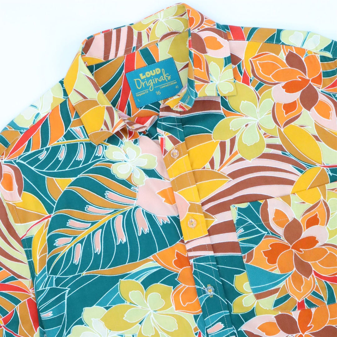 Regular Fit Short Sleeve Shirt - Tropical Palm