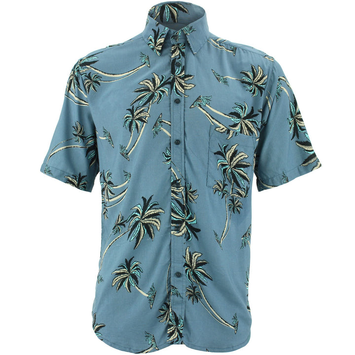 Regular Fit Short Sleeve Shirt - Palm Trees