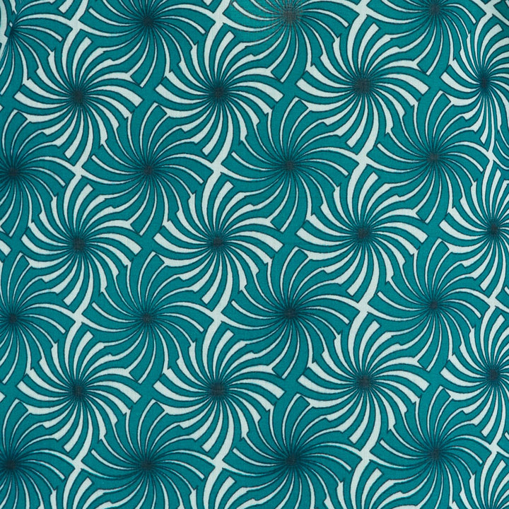 Wrap Top with Flared Sleeve - Botany Swirl