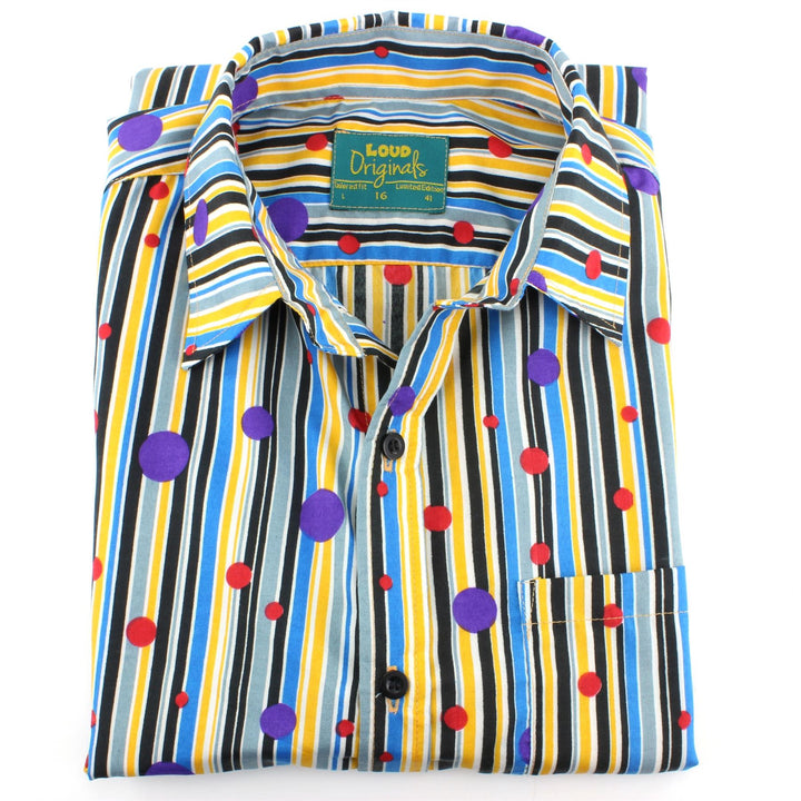 Tailored Fit Short Sleeve Shirt - Stripes & Spots
