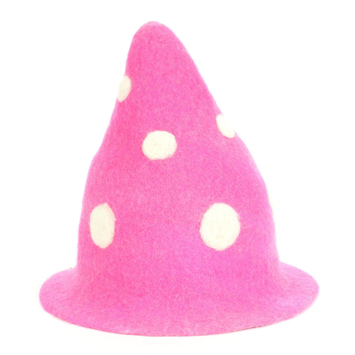 LoudElephant Handcrafted Wool Felt Hat from Nepal - Elf Cerise