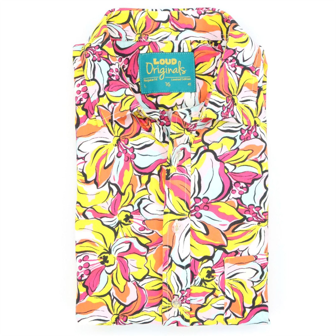 Regular Fit Short Sleeve Shirt - Pop Hibiscus