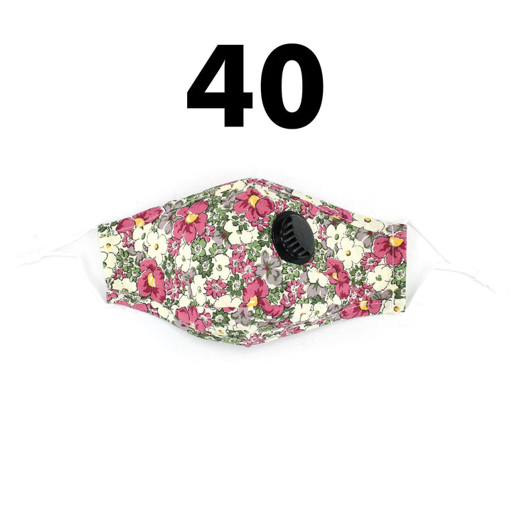 Breathable Vent Face Mask - Floral Pink