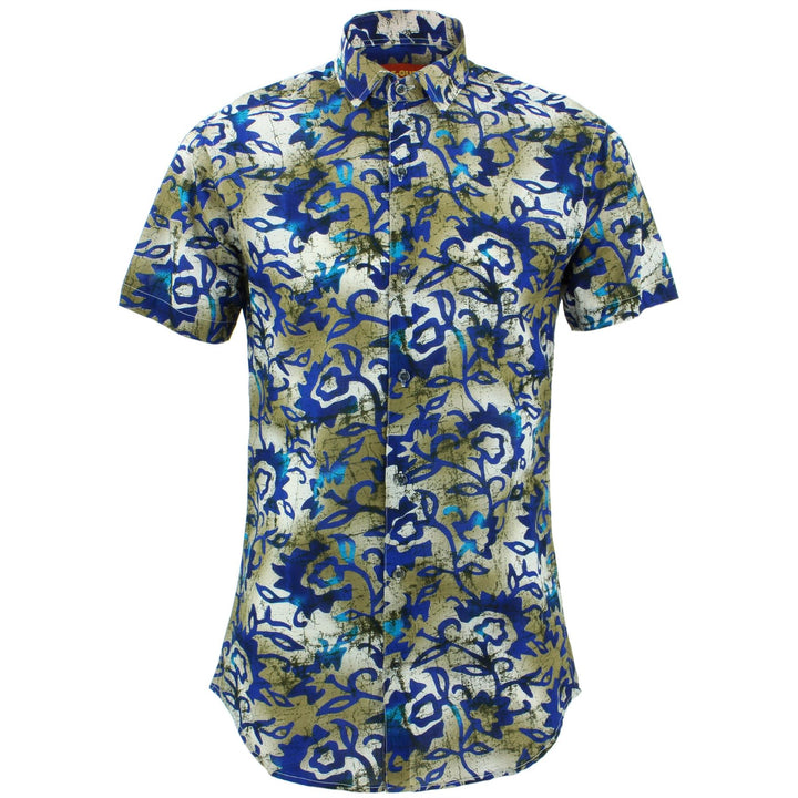 Tailored Fit Short Sleeve Shirt - Floral Blend