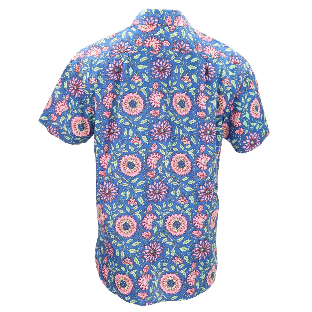 Regular Fit Short Sleeve Shirt - Pink Thistles