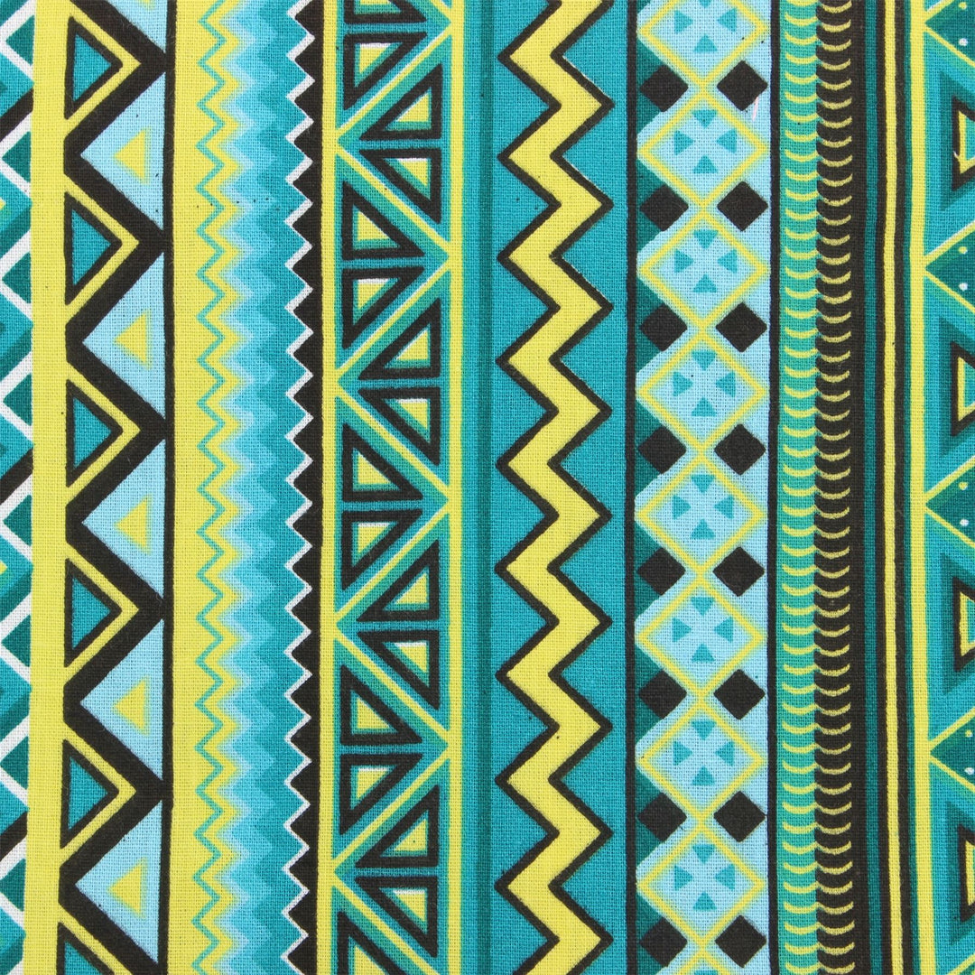 Tailored Fit Short Sleeve Shirt - Green Aztec