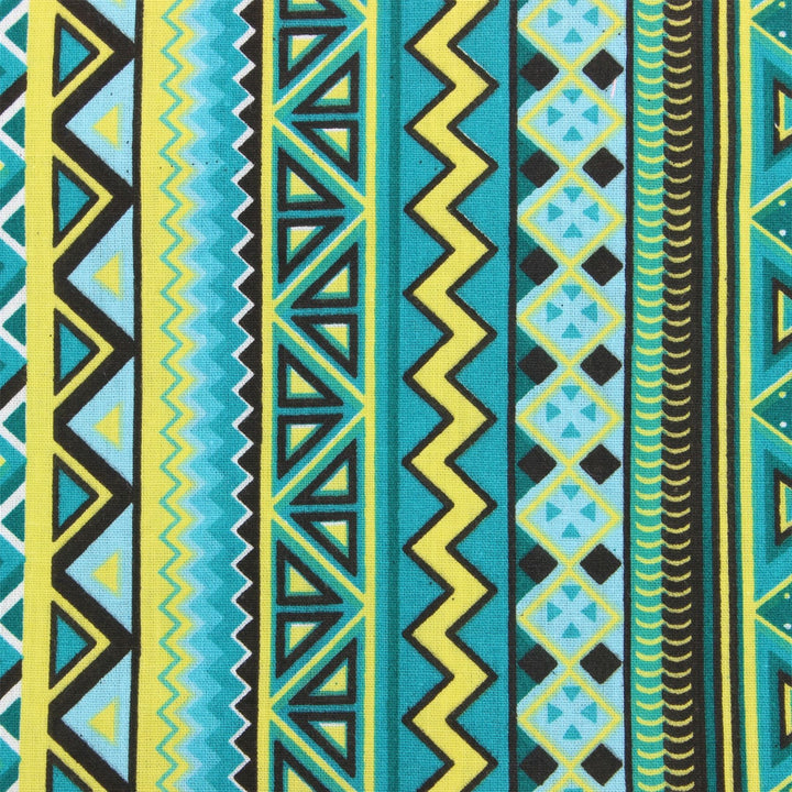 Tailored Fit Short Sleeve Shirt - Green Aztec