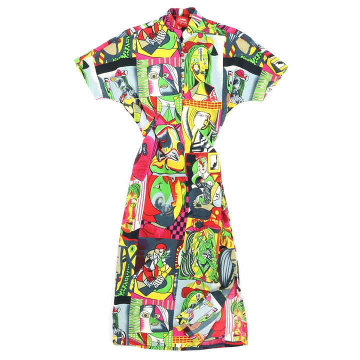 Mandarin Maxi Dress - Cubism Grey