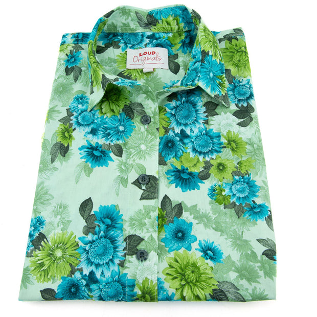 Classic Women's Shirt - Fleurs Vertes