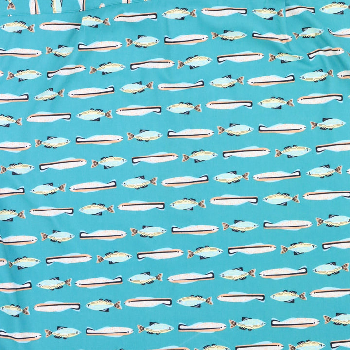 Regular Fit Short Sleeve Shirt - Turquoise Fish