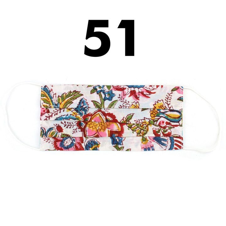 Handmade 100% Cotton Pleated Face-Mask