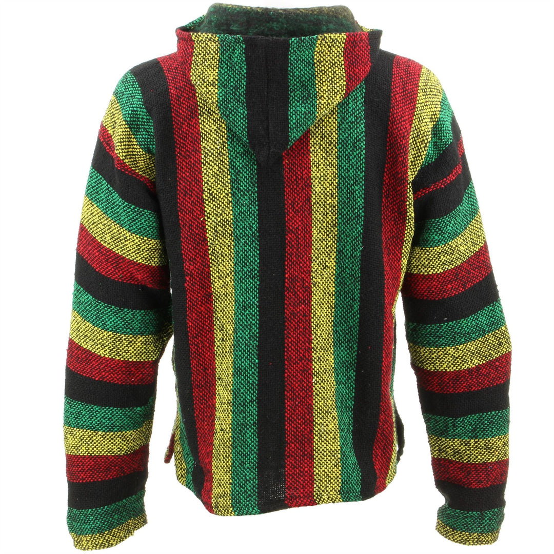 Mexican Baja Jerga Hoody - Rasta