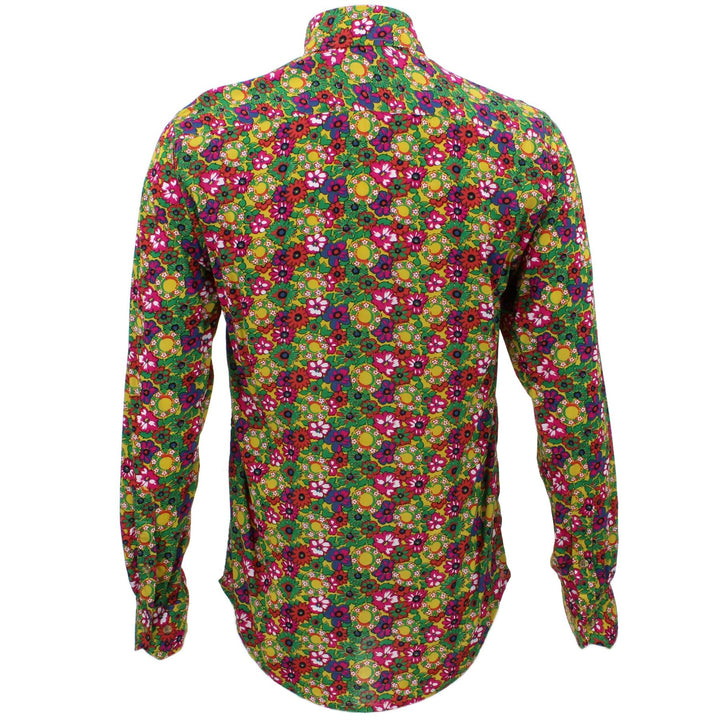 Tailored Fit Long Sleeve Shirt - Multi-coloured Floral