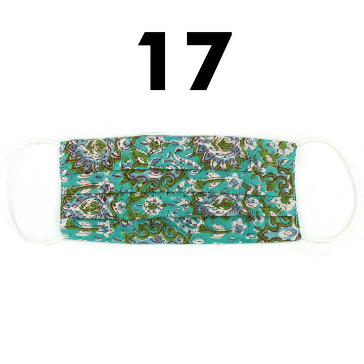 Handmade 100% Cotton Pleated Face-Mask