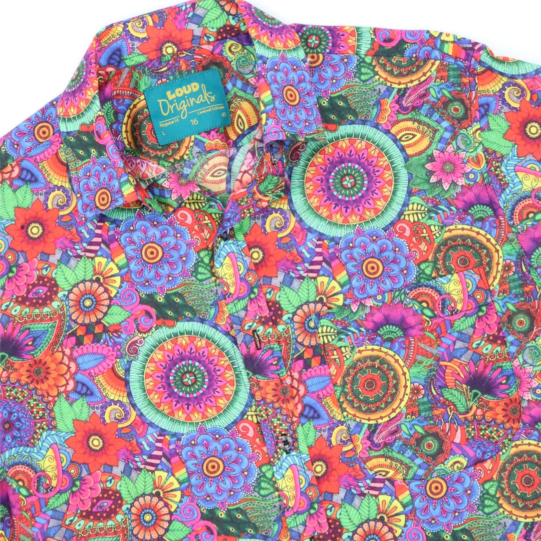 Regular Fit Short Sleeve Shirt - Cosmic Mandala