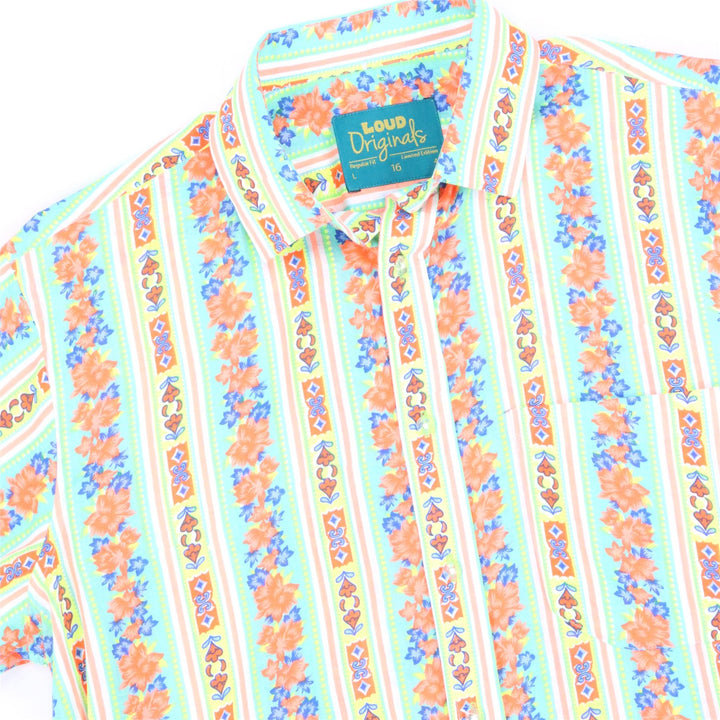 Regular Fit Short Sleeve Shirt - Folk Stripe