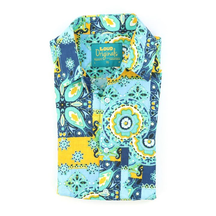 Regular Fit Short Sleeve Shirt - Lisbon Azulejos