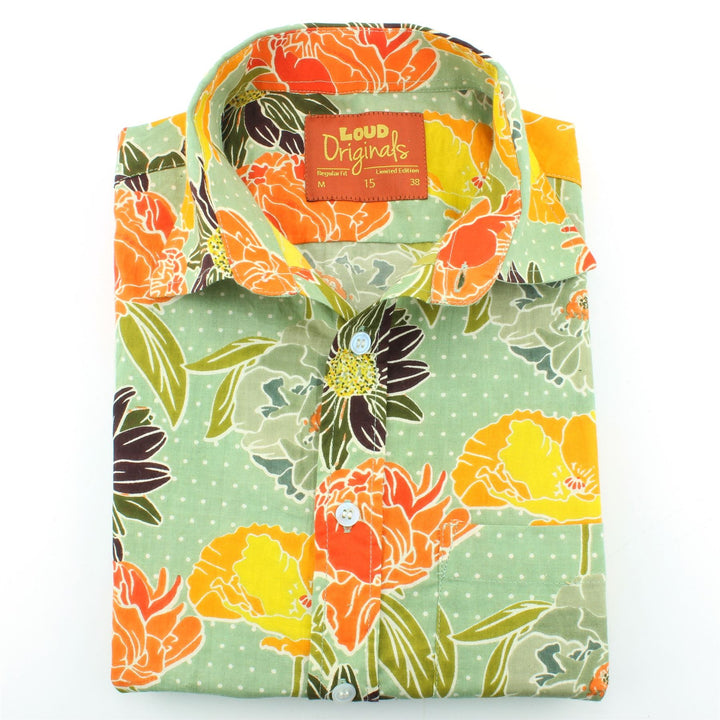 Regular Fit Short Sleeve Shirt - Polka Floral