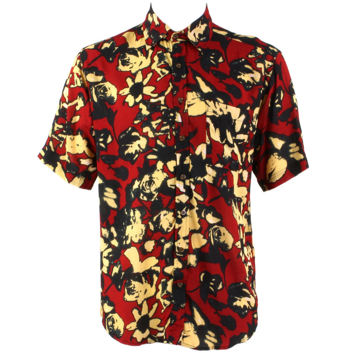 Regular Fit Short Sleeve Shirt - Red & Black Floral