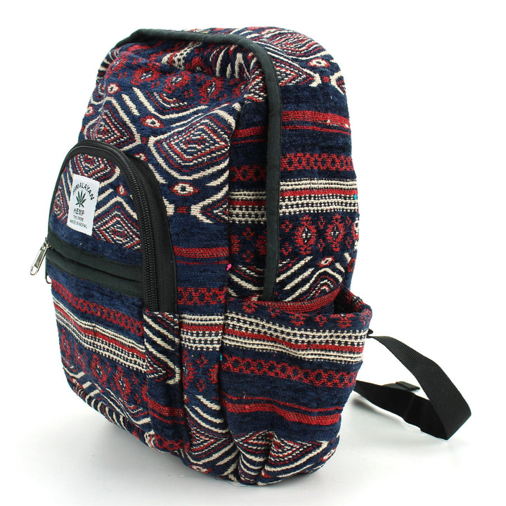 Himalayan Hemp Backpack - Blue Red