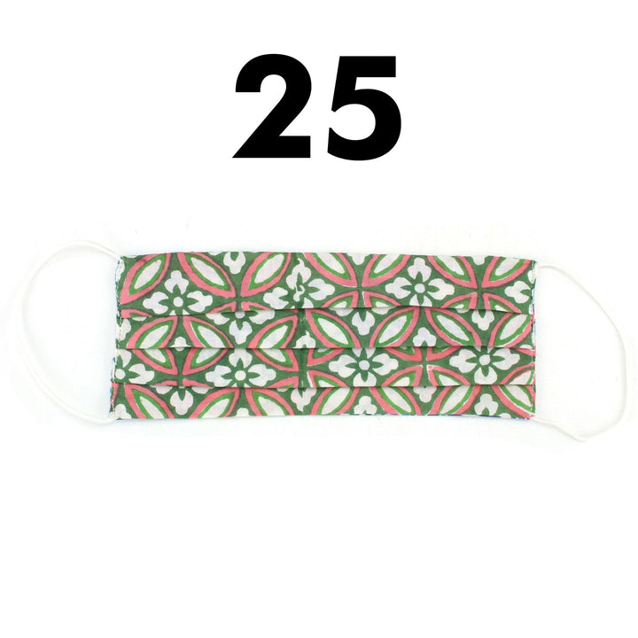 Handmade 100% Cotton Pleated Face-Mask