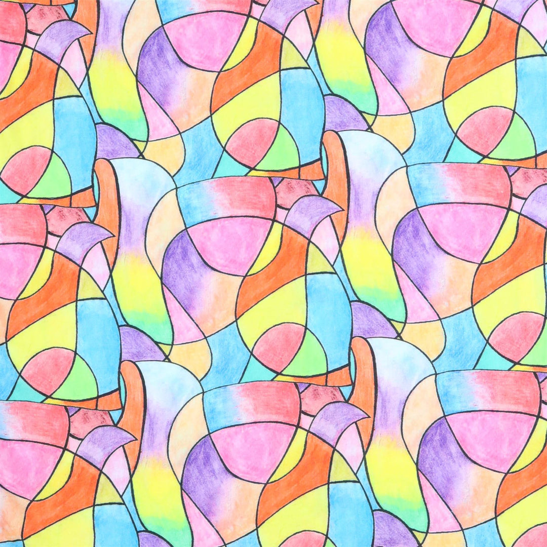 Regular Fit Short Sleeve Shirt - Stained Glass Doodle