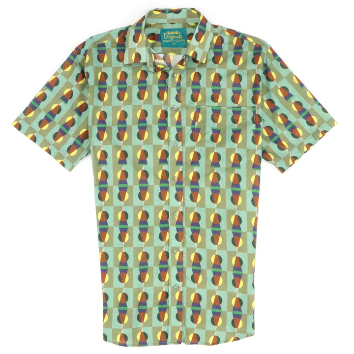 Regular Fit Short Sleeve Shirt - Sage Prism