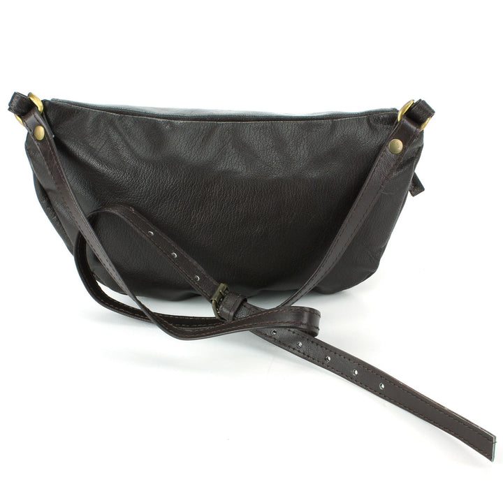 Real Leather Bum Bag Money Belt - Brown