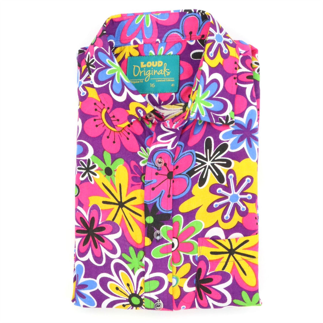 Regular Fit Short Sleeve Shirt - Flower Power