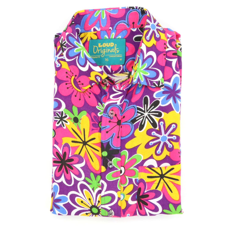Regular Fit Short Sleeve Shirt - Flower Power