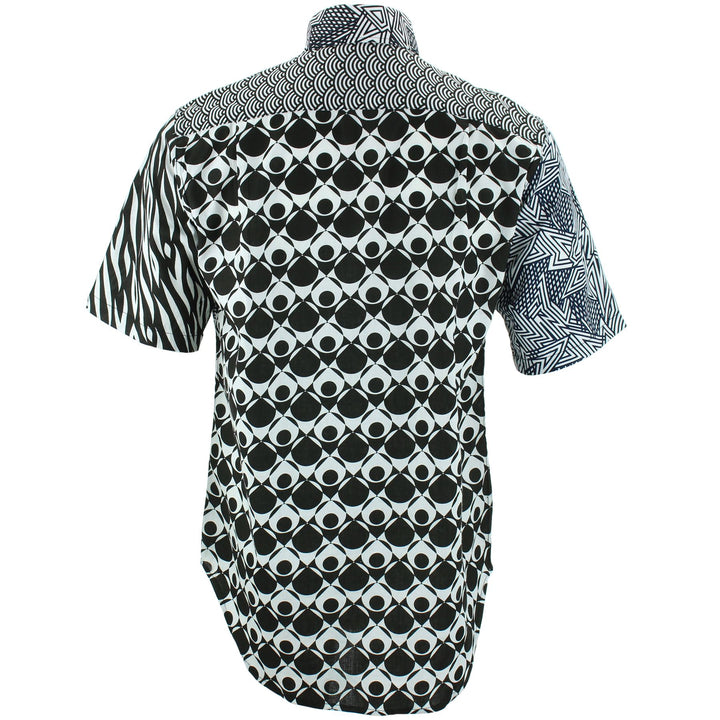 Regular Fit Short Sleeve Shirt - Random Mixed Panel - Mono