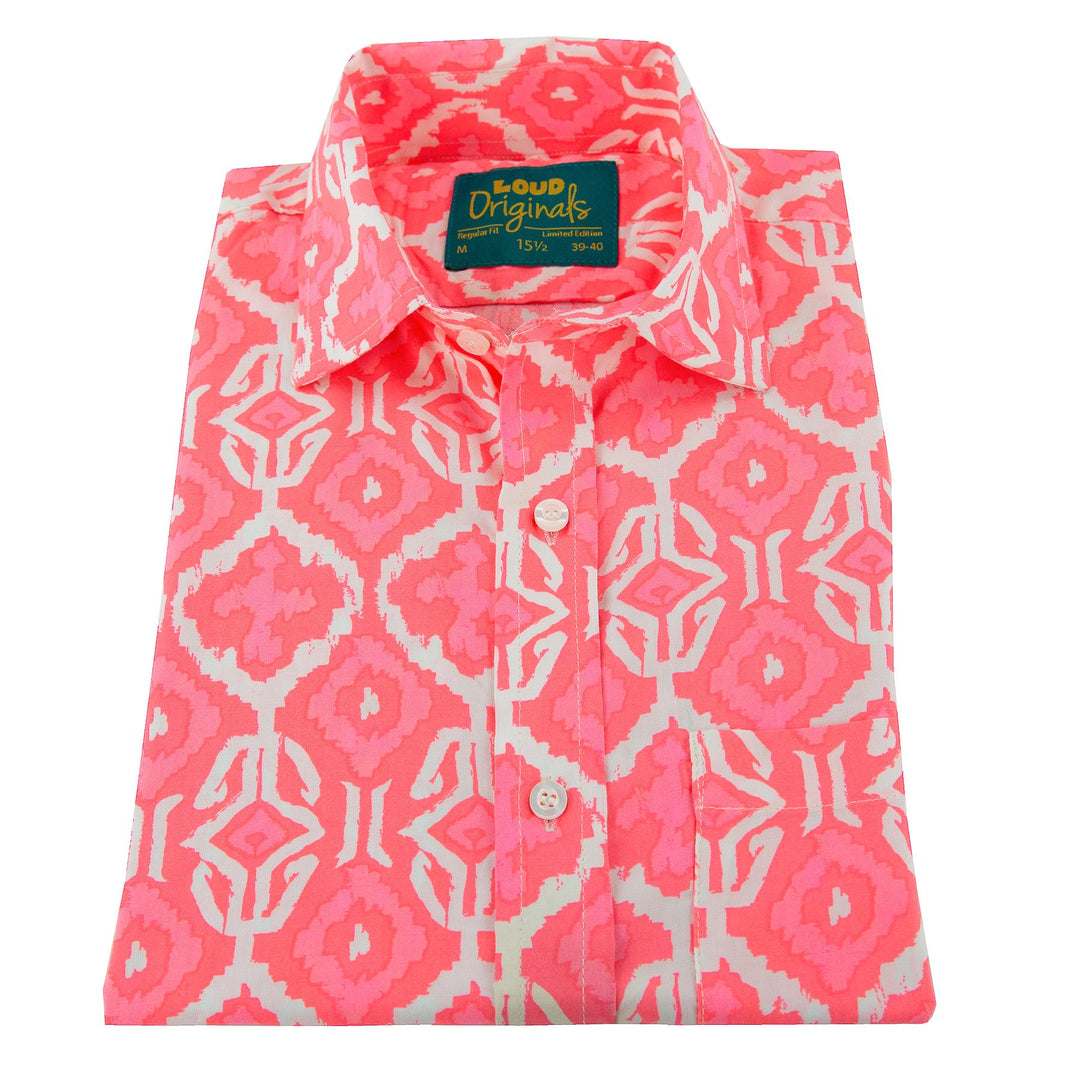 Regular Fit Short Sleeve Shirt - Ikat