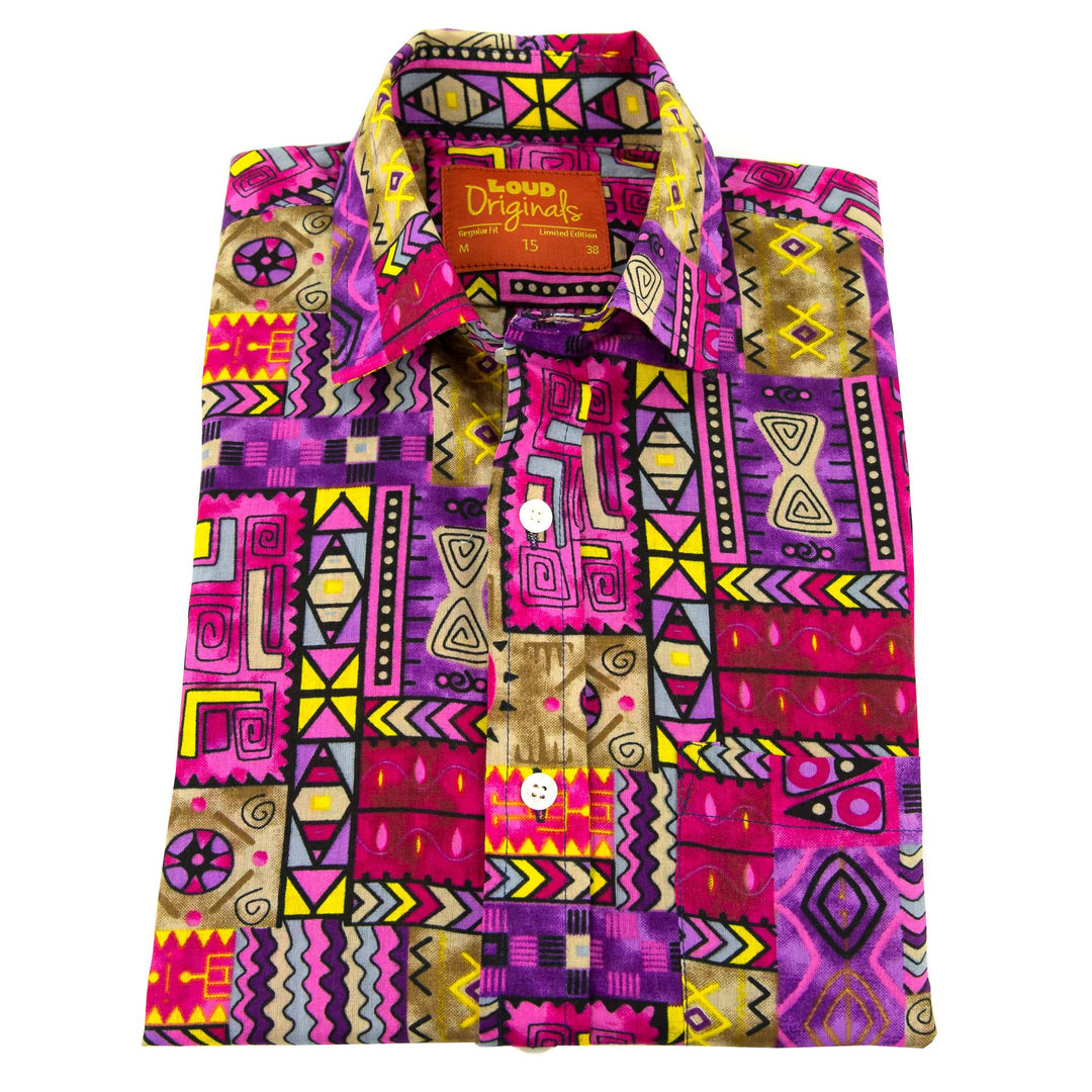Regular Fit Short Sleeve Shirt - Aztec