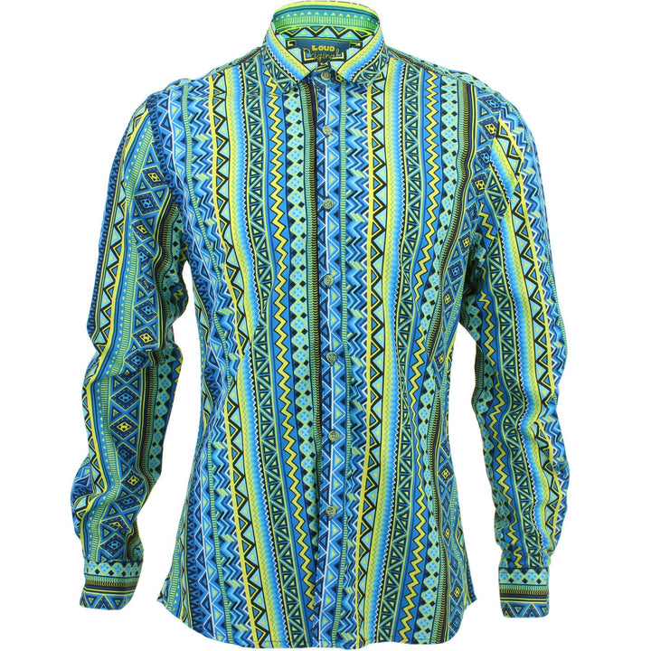Slim Fit Long Sleeve Shirt - Aztec