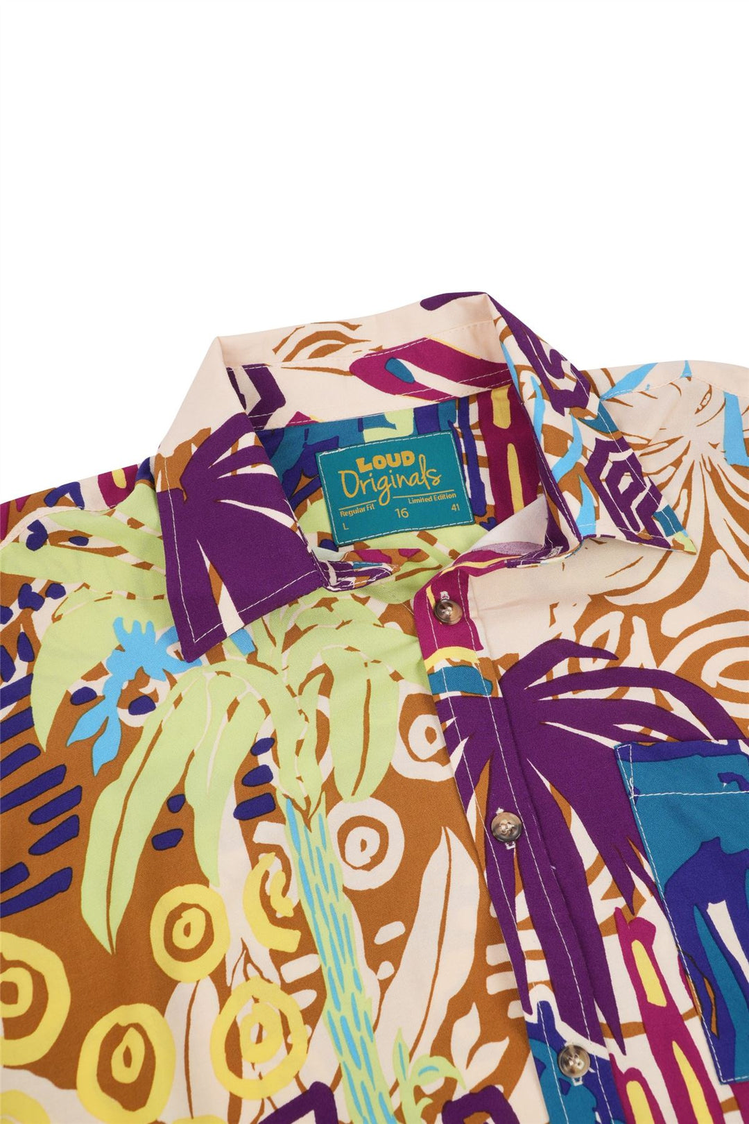 Regular Fit Short Sleeve Shirt - Electric Rainforest