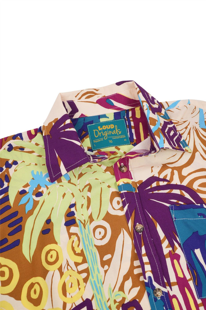 Regular Fit Short Sleeve Shirt - Electric Rainforest