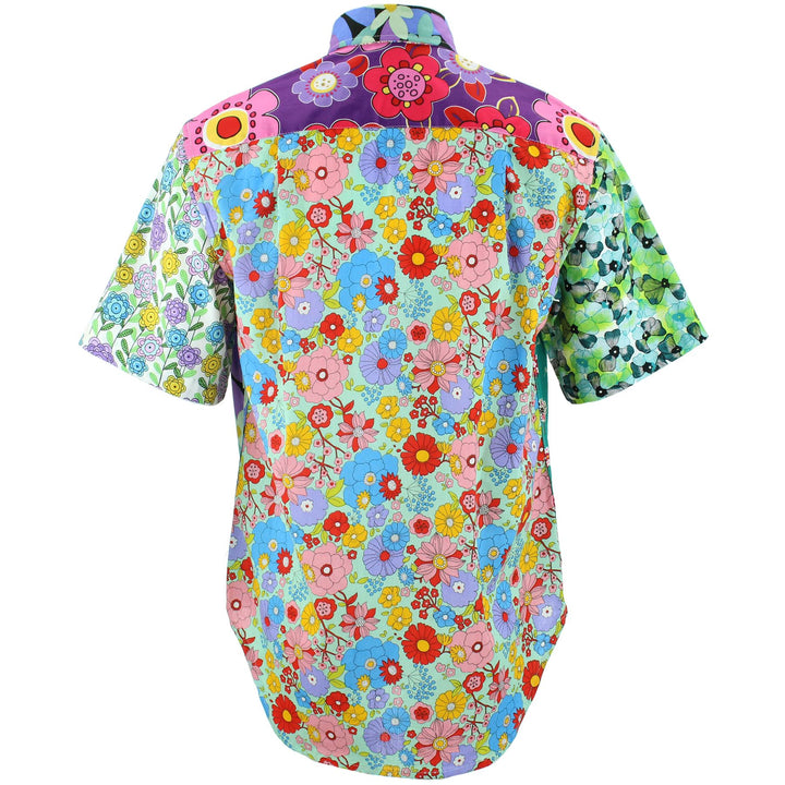 Regular Fit Short Sleeve Shirt - Random Mixed Panel - Floral